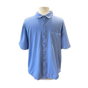 Tommy Bahama Island Zone Men’s XL Button Up Dress Shirt Light Blue Supima Cotton